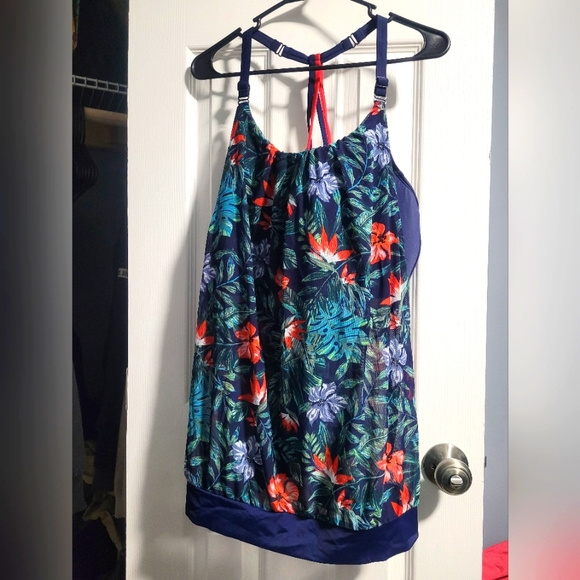 Cacique Blouson Tankini top NWT - Picture 1 of 6